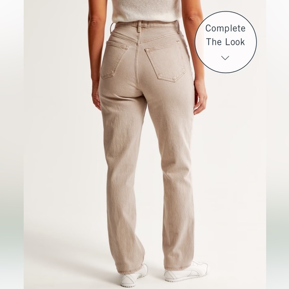 A&F Curve Love Ultra High Rise 90s Straight Jean - Picture 2 of 7